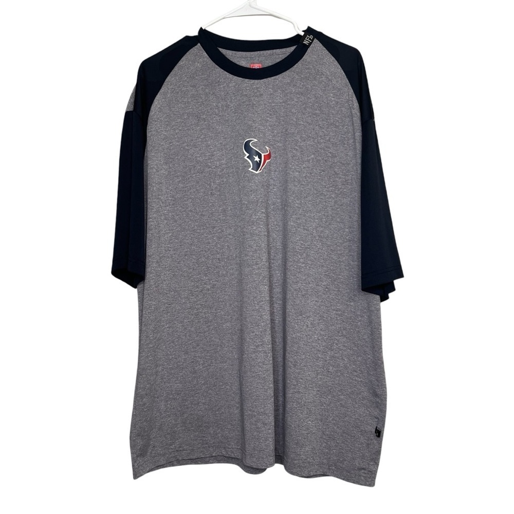 Houston Texans NFL Short Sleeve T-Shirt Gray Logo Mens Size XL Performance